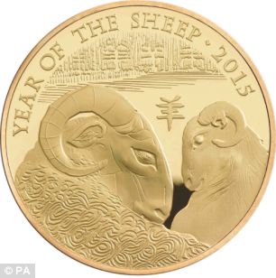英國皇家鑄幣廠推新款羊年紀念幣 融入中國元素
